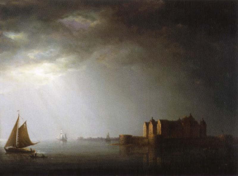 Carl Johan Fahlcrantz Kalmar Palace in mansken France oil painting art